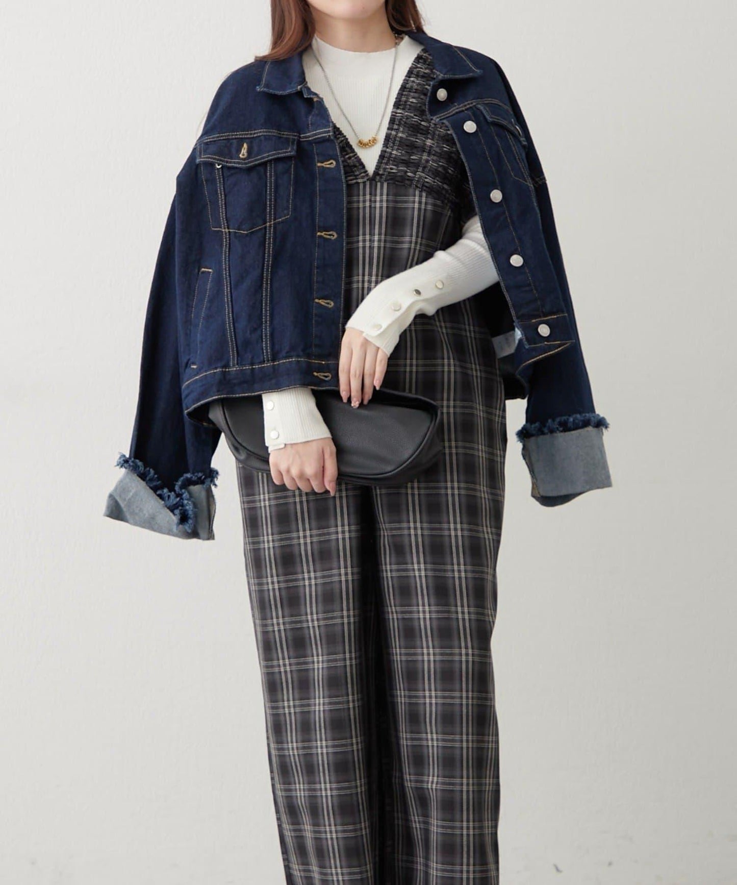 【RMAF】格子收腰連體褲