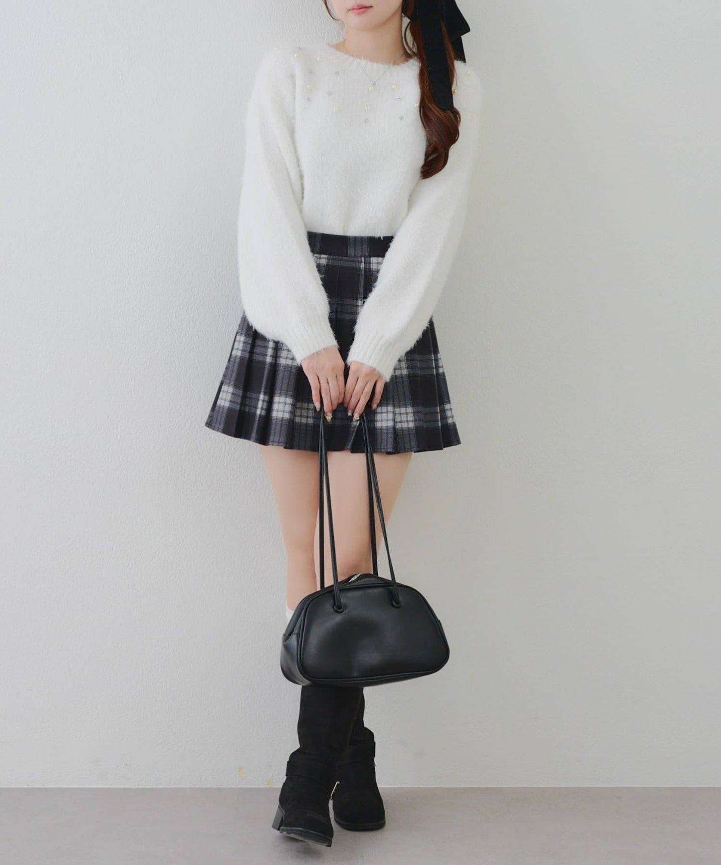 【RMAF】珠飾珍珠羽毛套頭衫