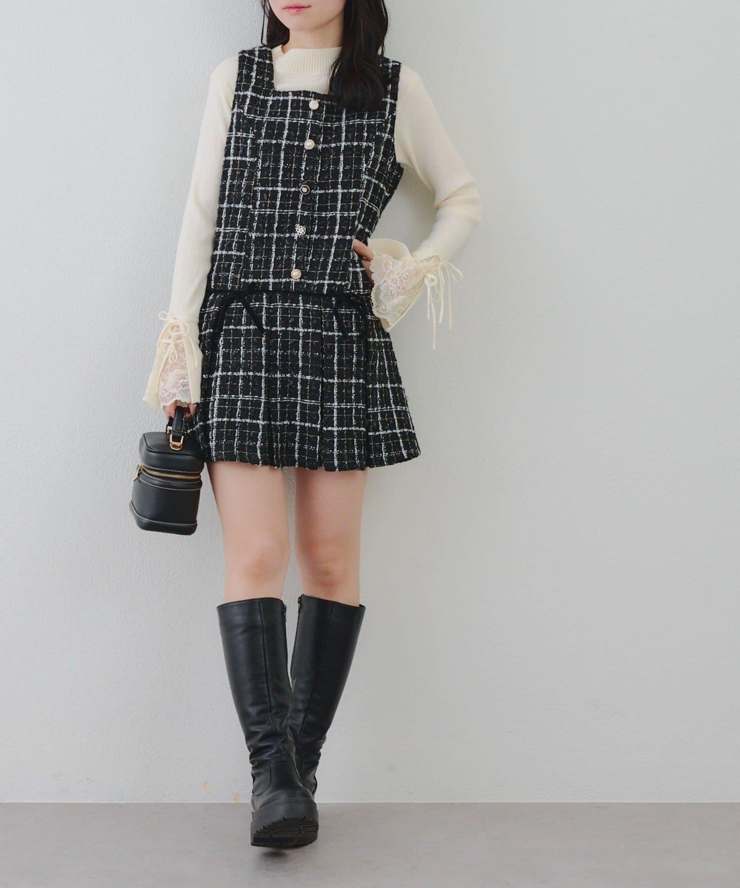 【RMAF】亮片花呢迷你連衣裙