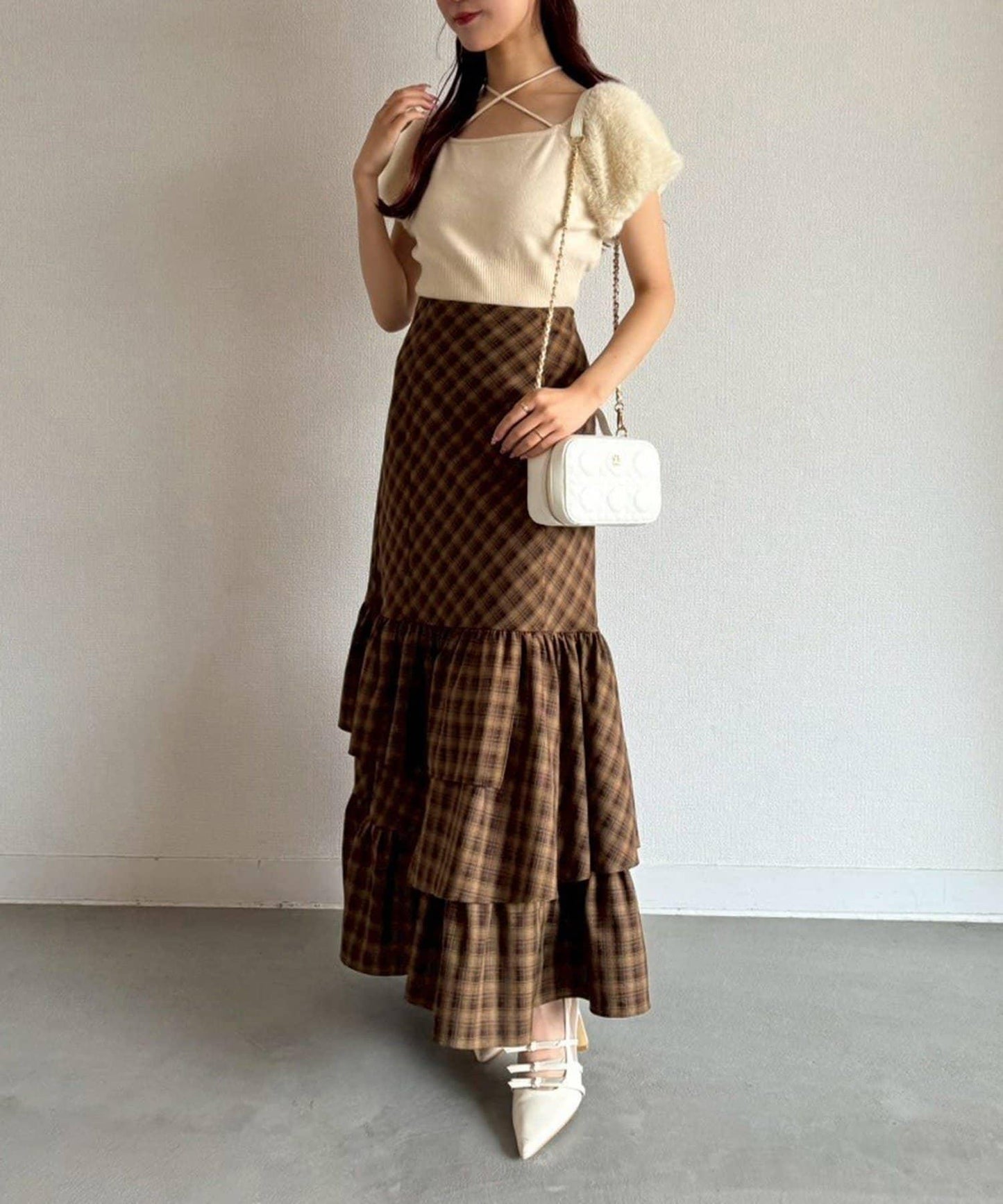 【one after another】長款層疊半身裙