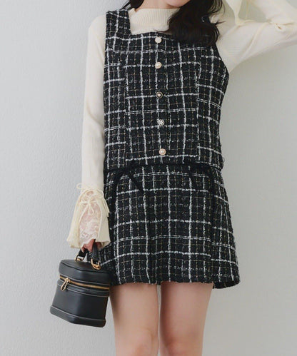 【RMAF】亮片花呢迷你連衣裙