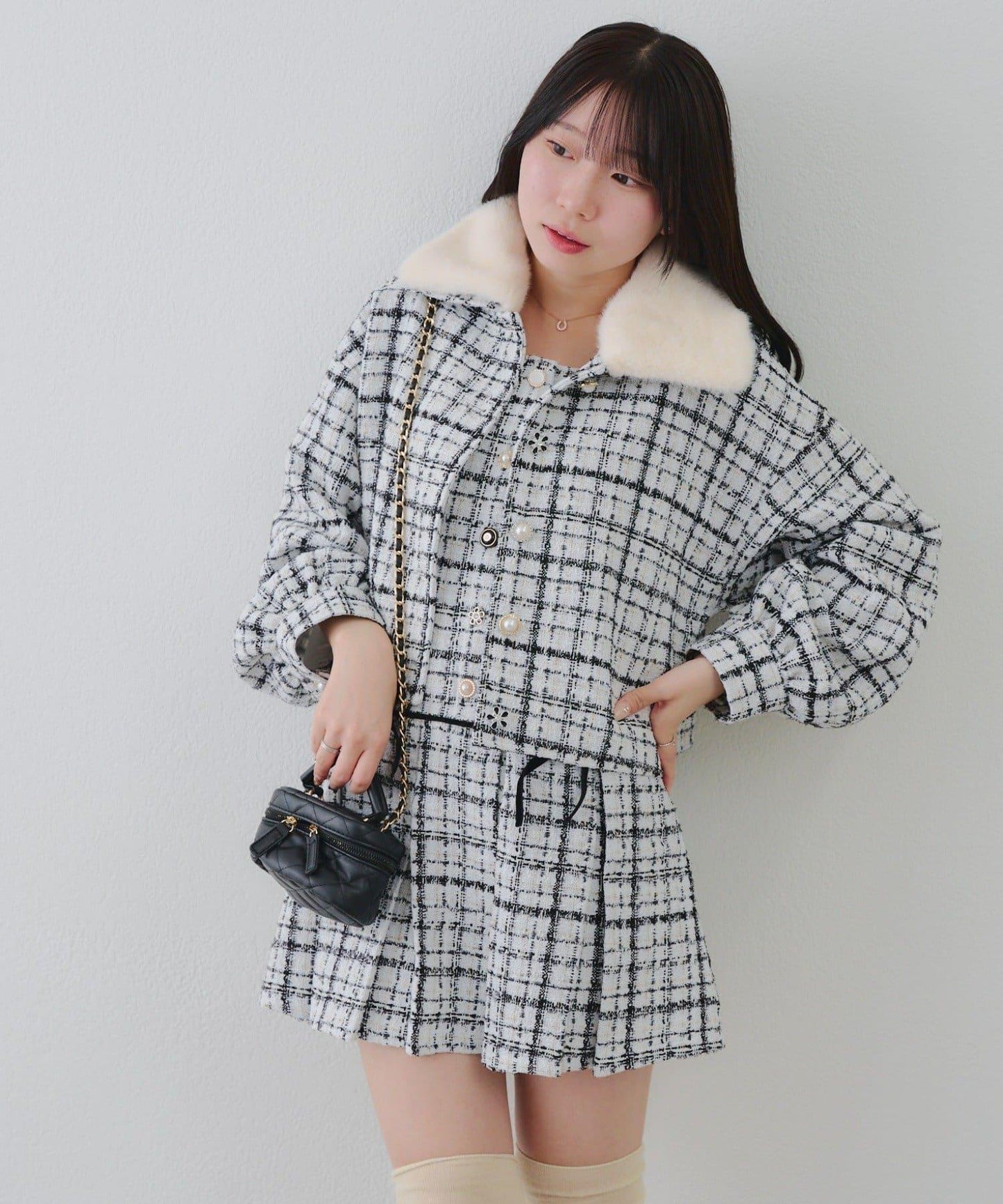 【RMAF】亮片花呢迷你連衣裙