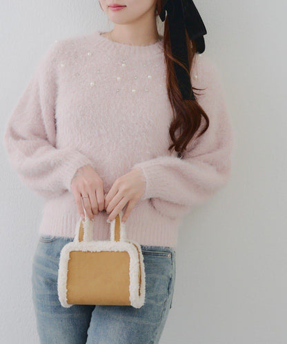 【RMAF】珠飾珍珠羽毛套頭衫