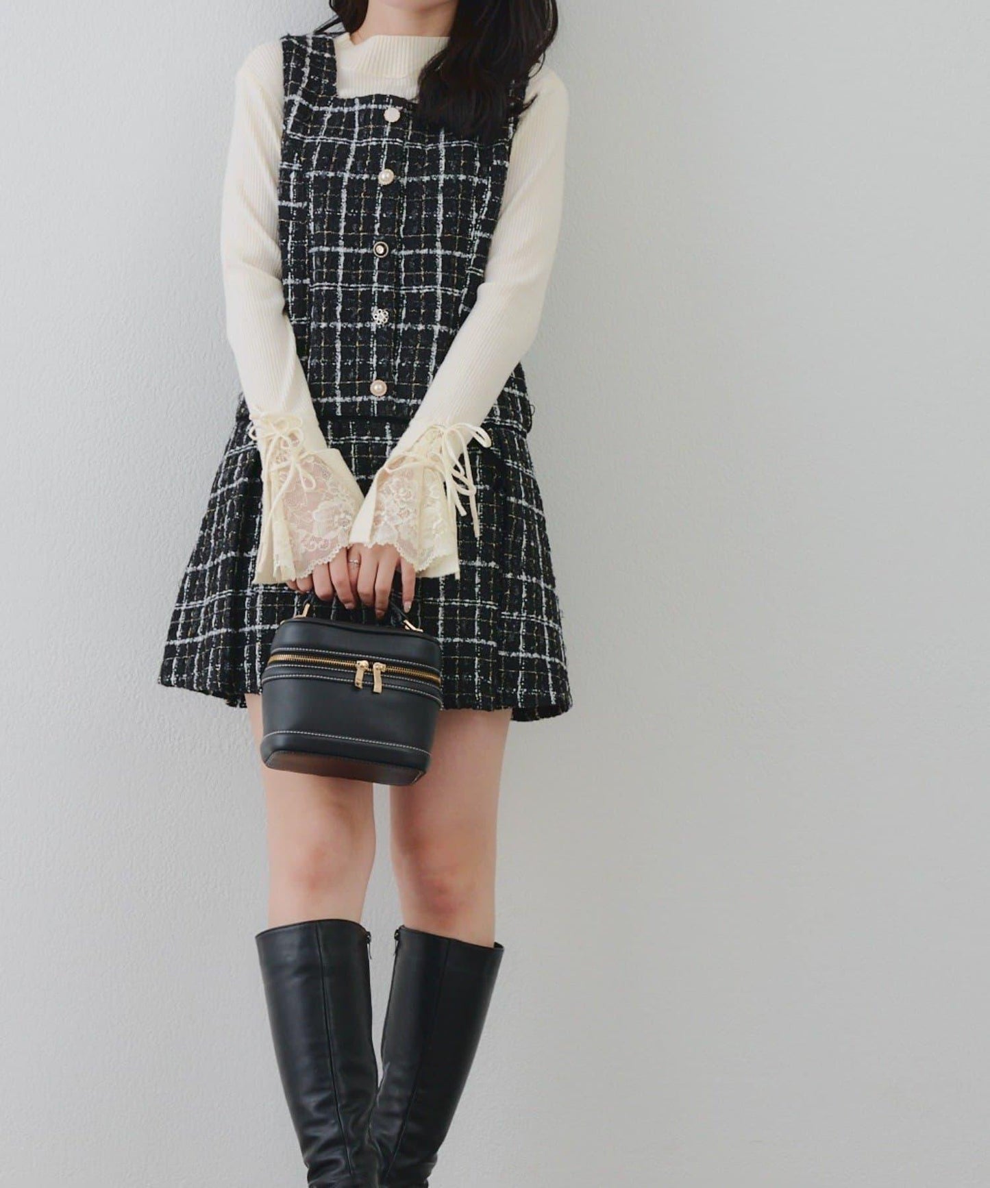 【RMAF】亮片花呢迷你連衣裙