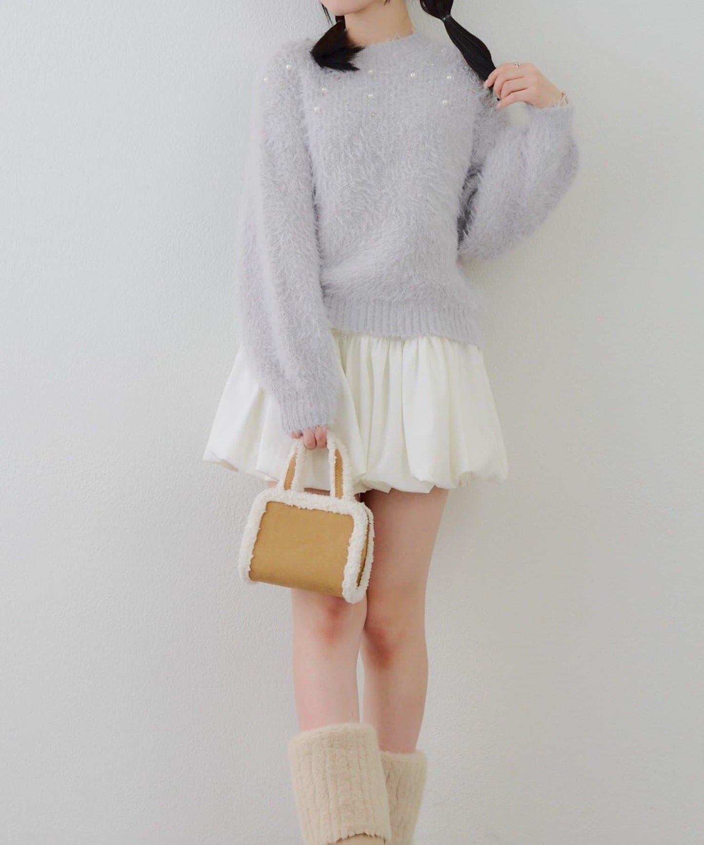 【RMAF】珠飾珍珠羽毛套頭衫