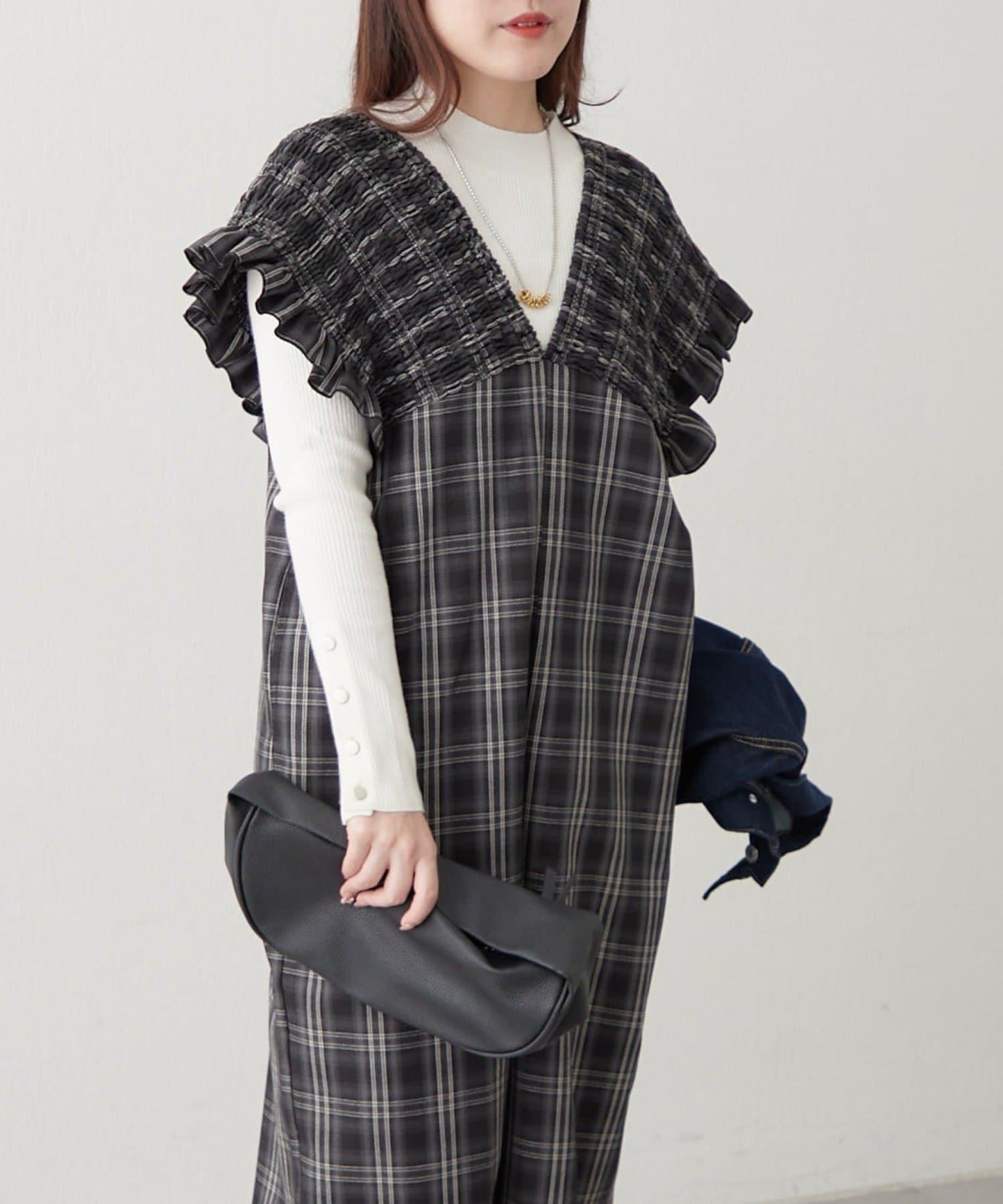 【RMAF】格子收腰連體褲