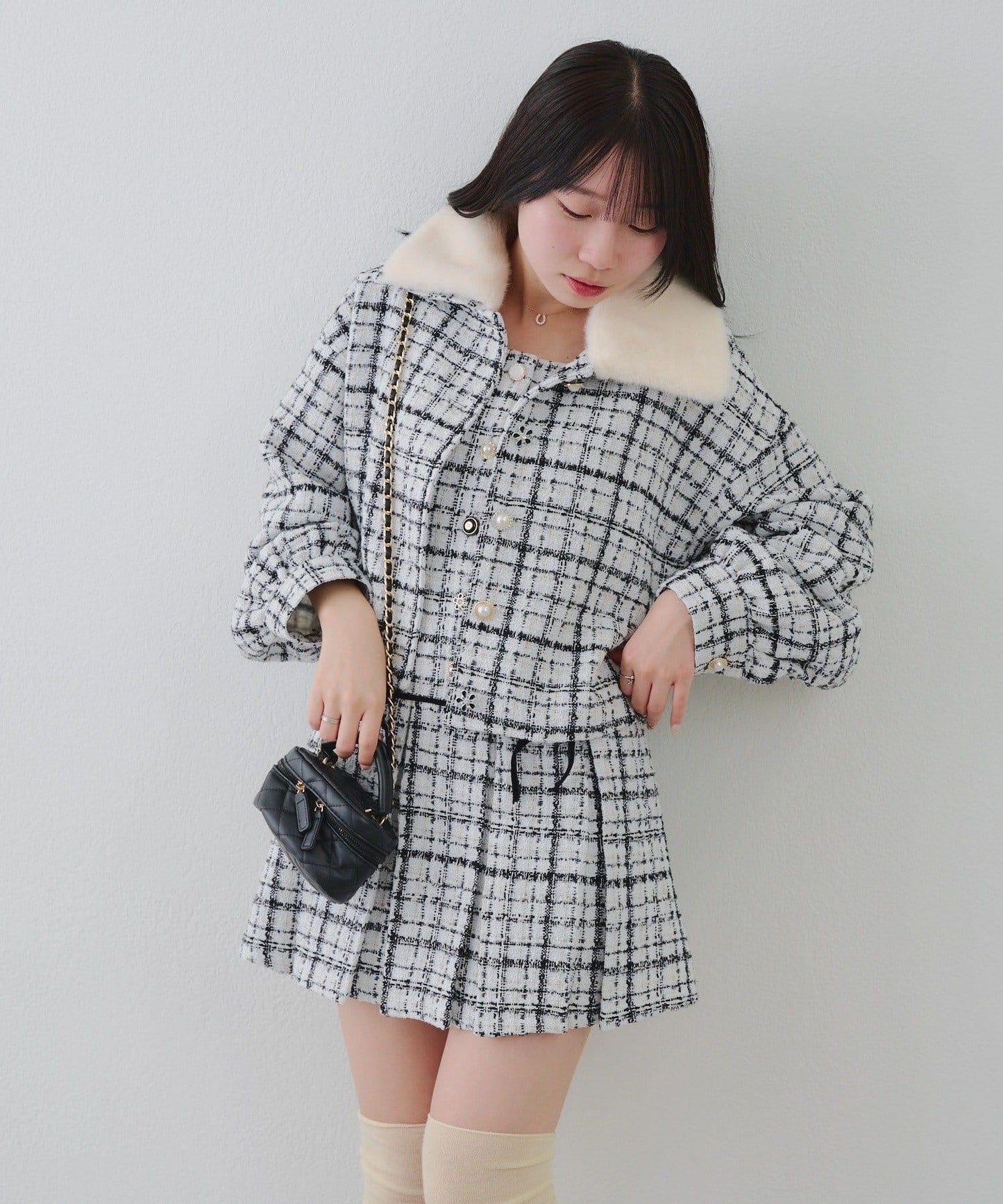 【RMAF】亮片花呢迷你連衣裙