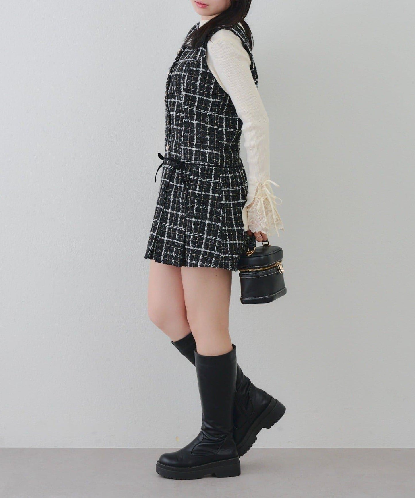 【RMAF】亮片花呢迷你連衣裙