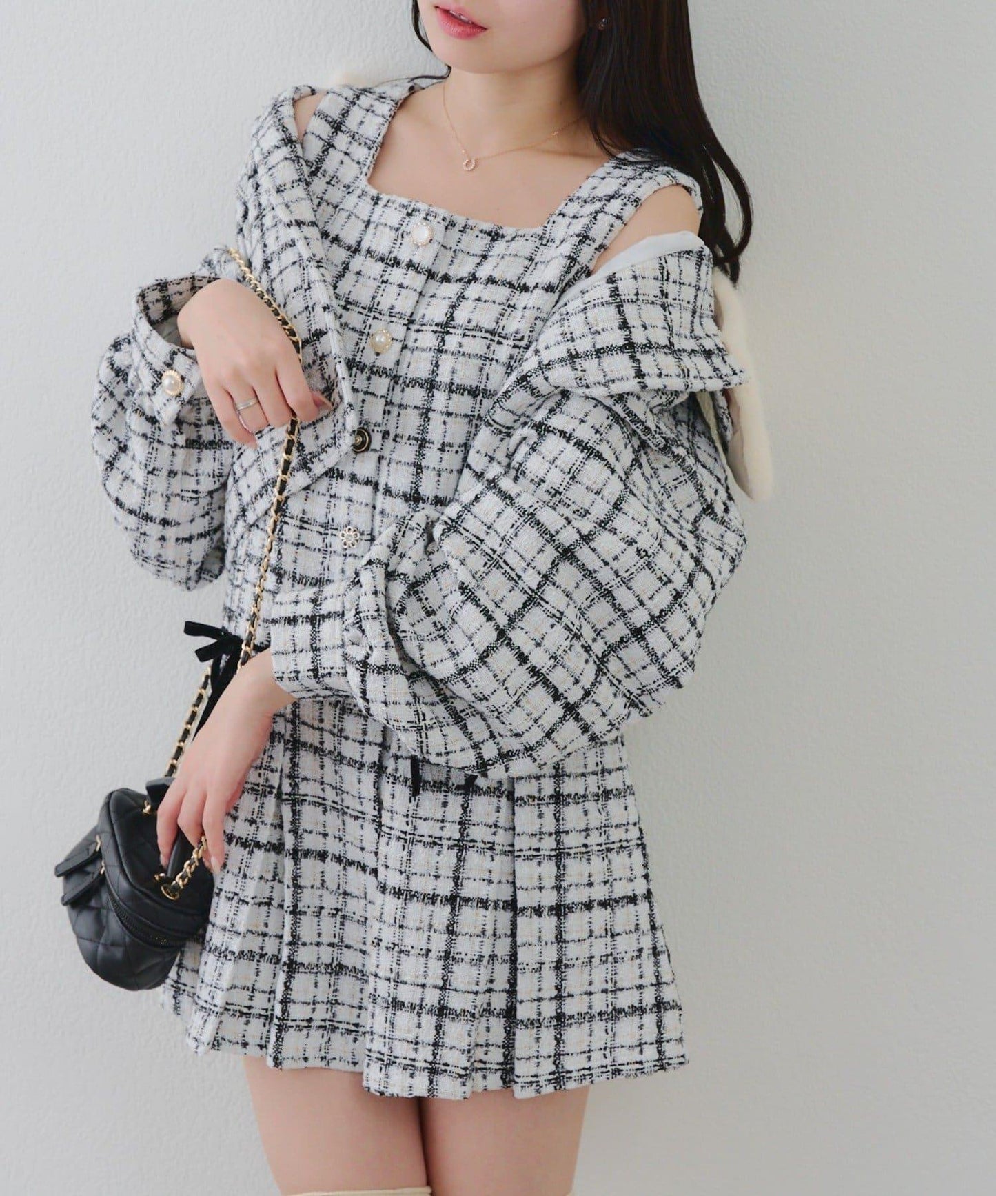 【RMAF】亮片花呢迷你連衣裙