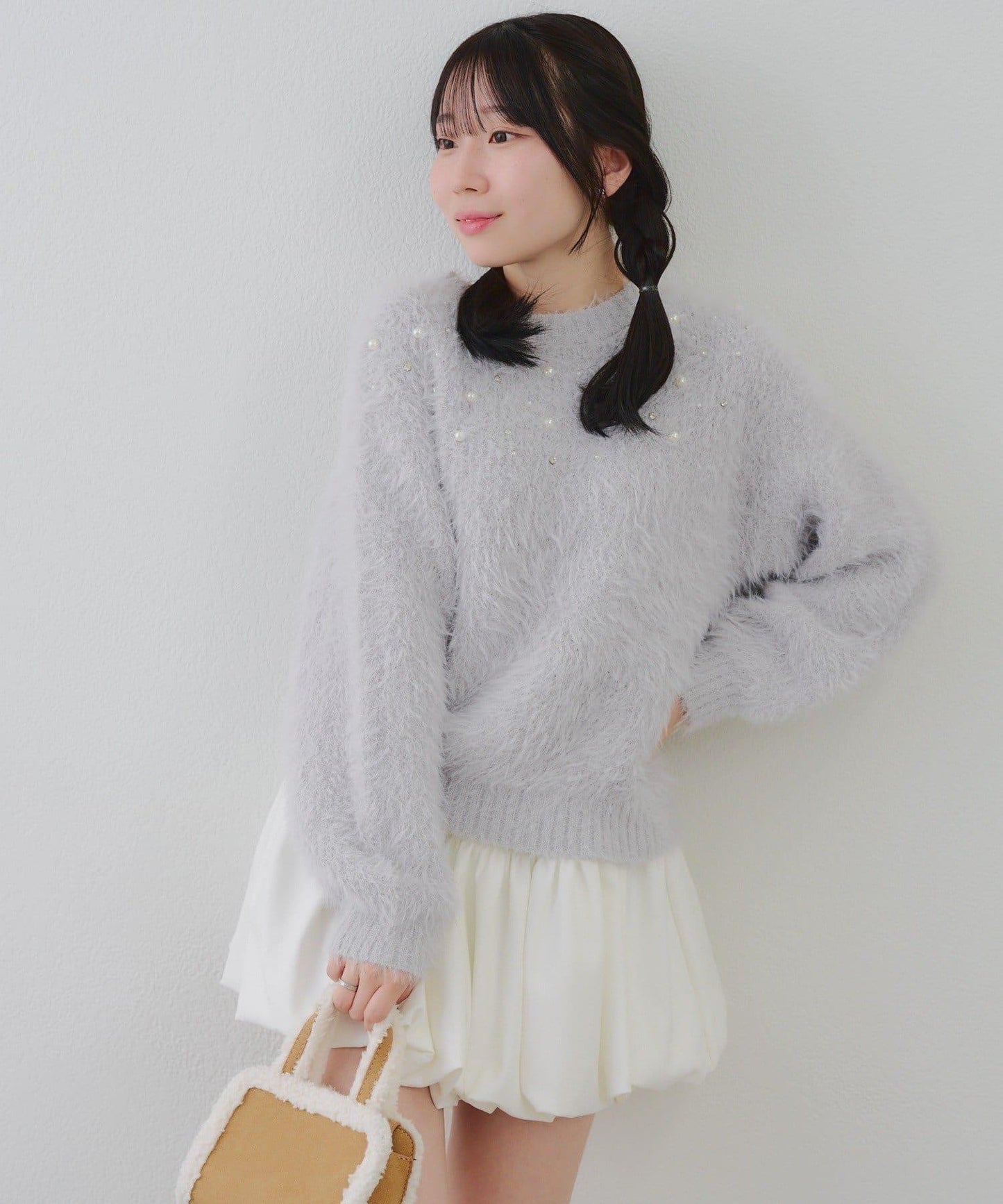 【RMAF】珠飾珍珠羽毛套頭衫