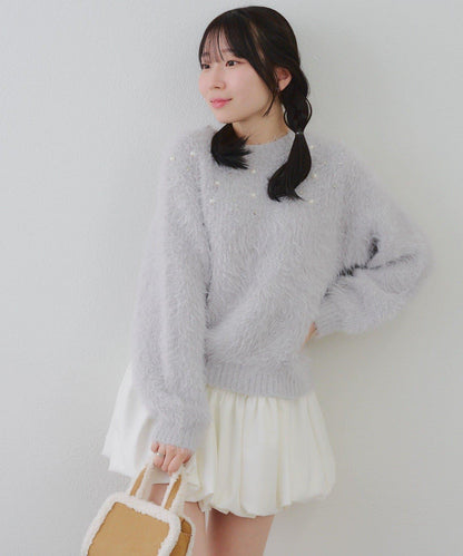 【RMAF】珠飾珍珠羽毛套頭衫