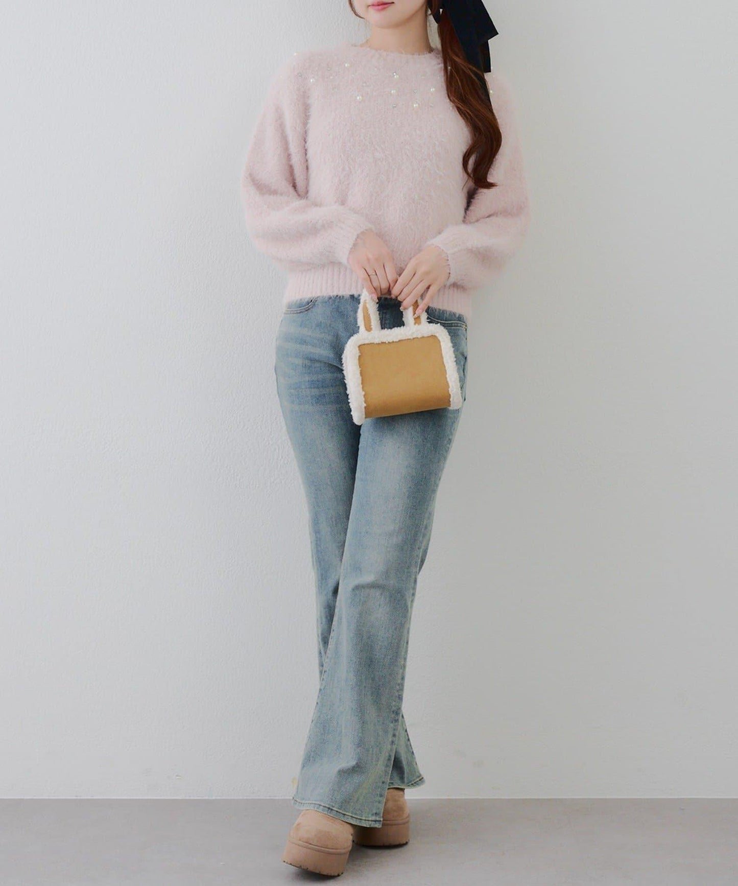 【RMAF】珠飾珍珠羽毛套頭衫