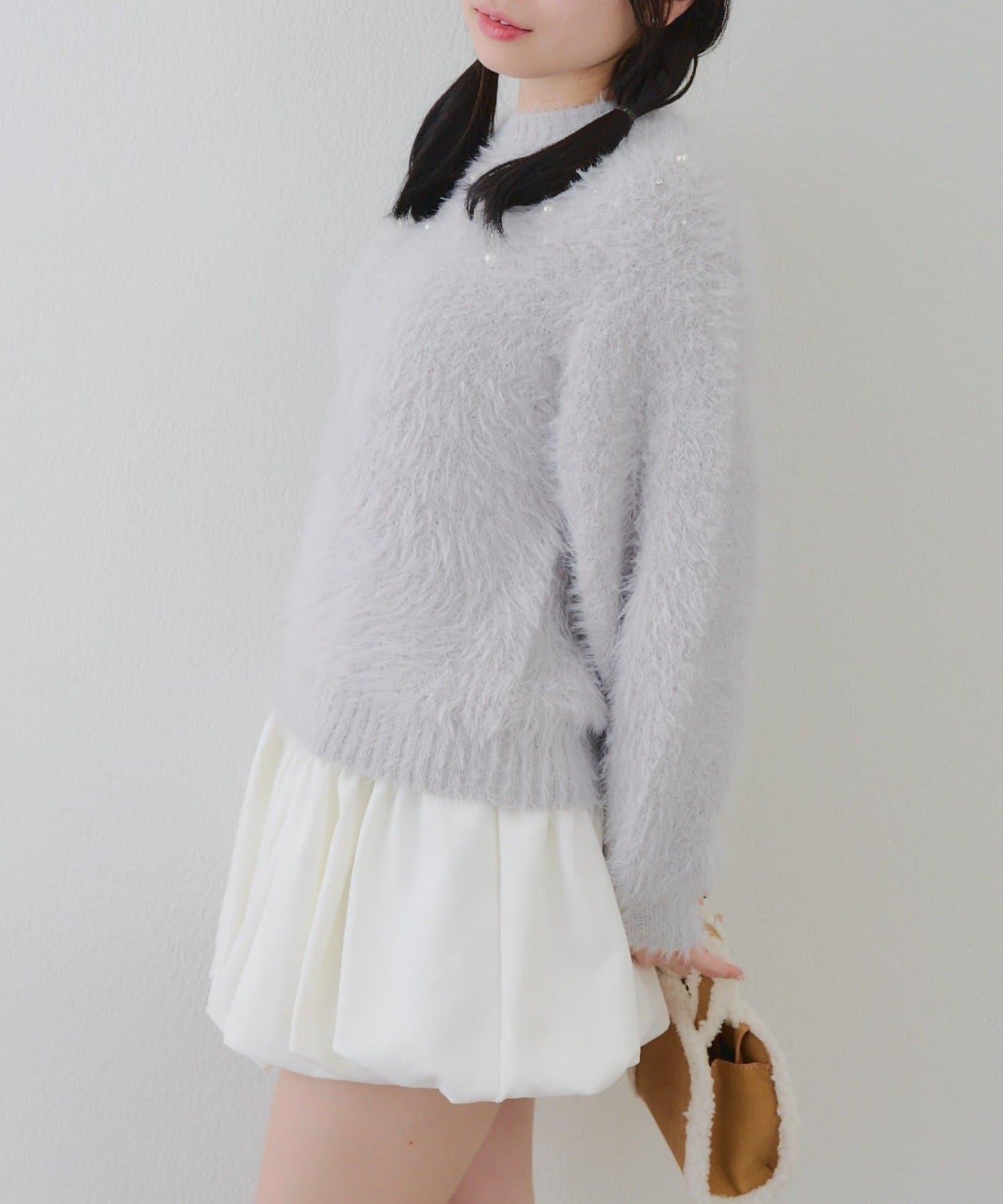 【RMAF】珠飾珍珠羽毛套頭衫