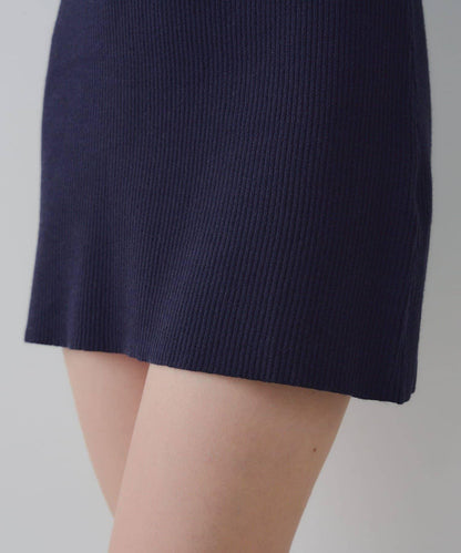 【RMAF】格紋拼接針織迷你連衣裙