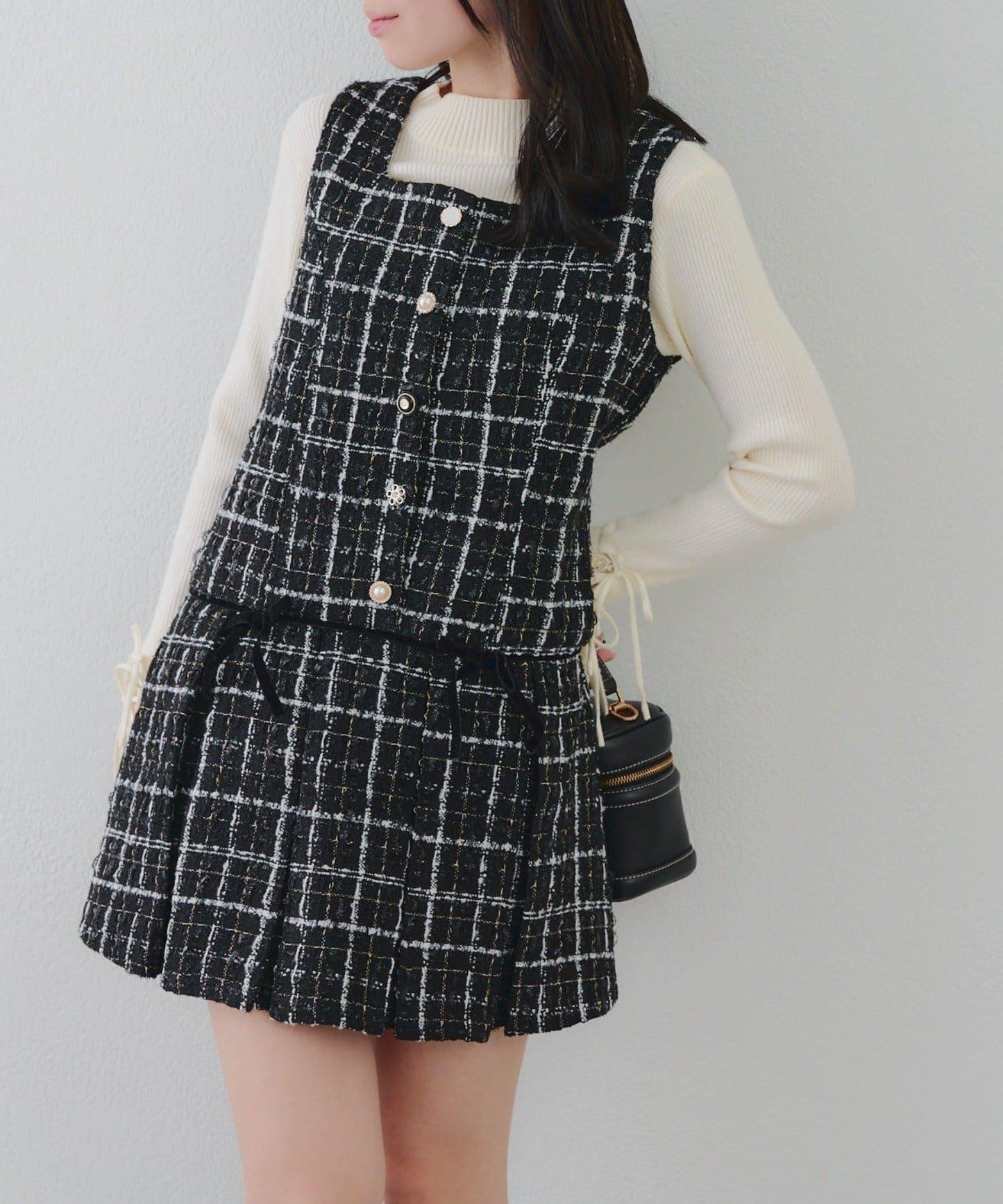 【RMAF】亮片花呢迷你連衣裙