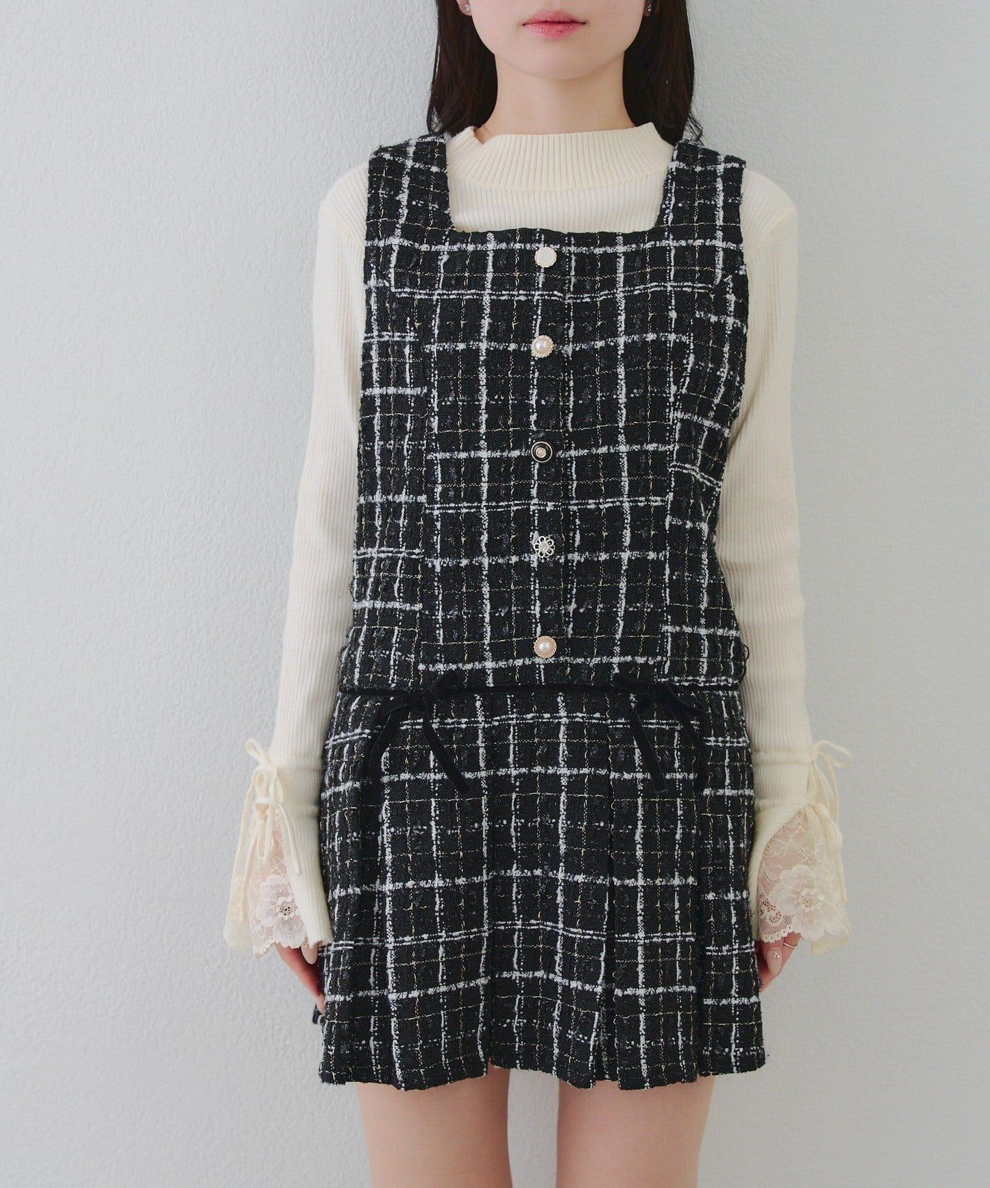 【RMAF】亮片花呢迷你連衣裙