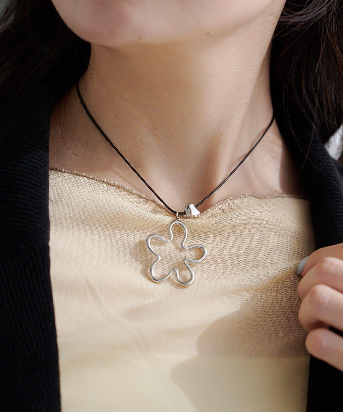 【2WAY/fiw.】花朵環形領帶項圈