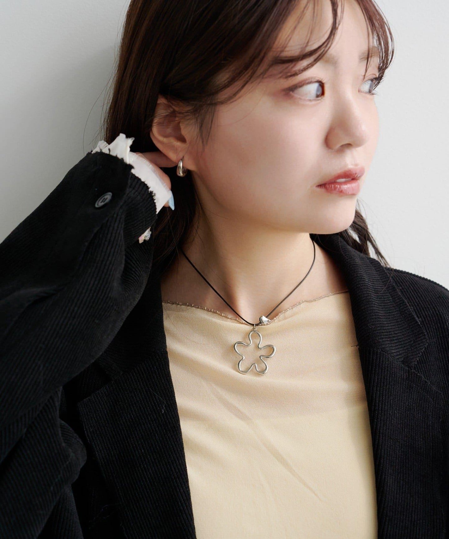 【2WAY/fiw.】花朵環形領帶項圈