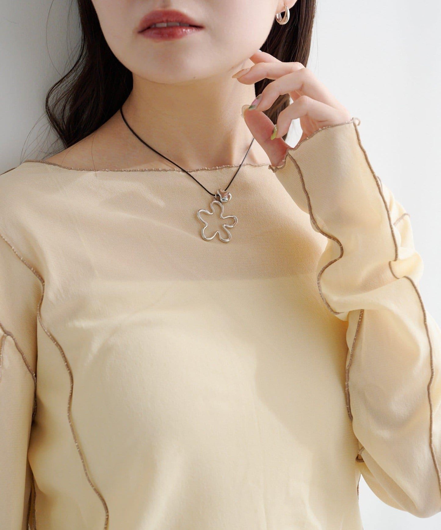 【2WAY/fiw.】花朵環形領帶項圈