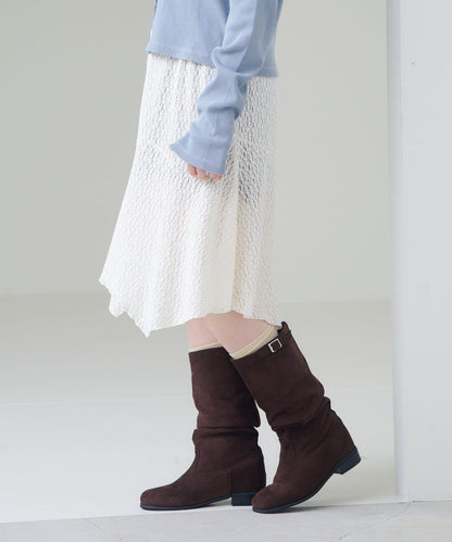 蕾絲不對稱半身裙