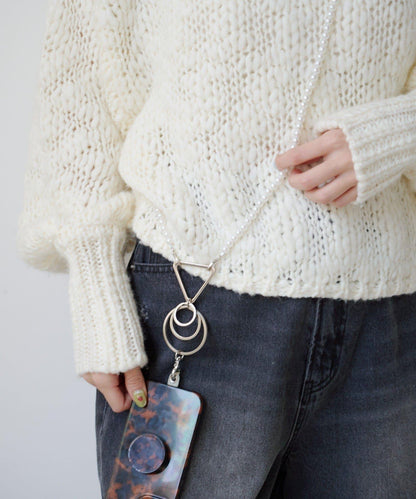 珍珠手機斜挎包