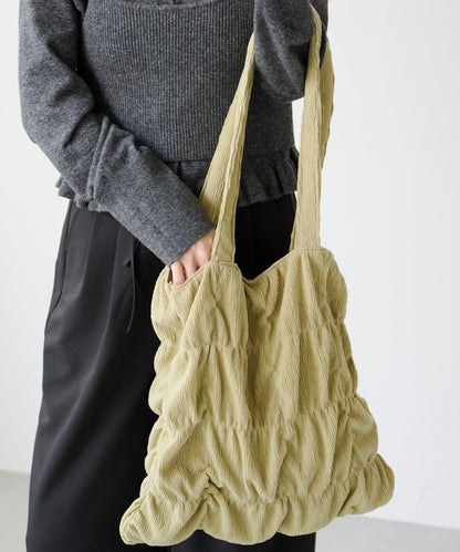 天鵝絨波紋托特包