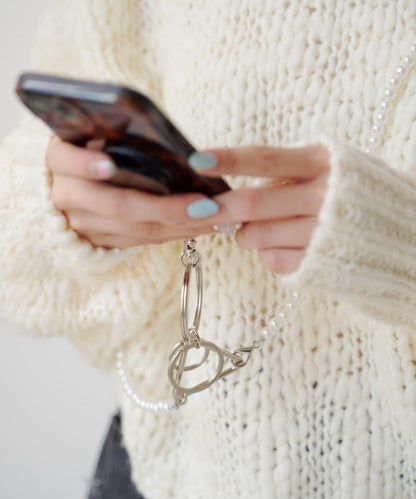 珍珠手機斜挎包