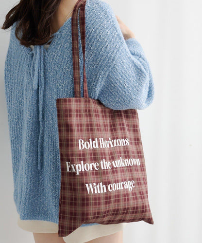 【格紋&豹紋】Logo Muse托特包