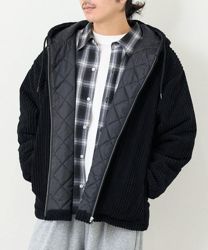 【男女同款】BM燈芯絨加棉連帽外套