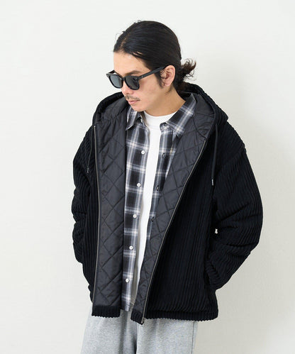 【男女同款】BM燈芯絨加棉連帽外套