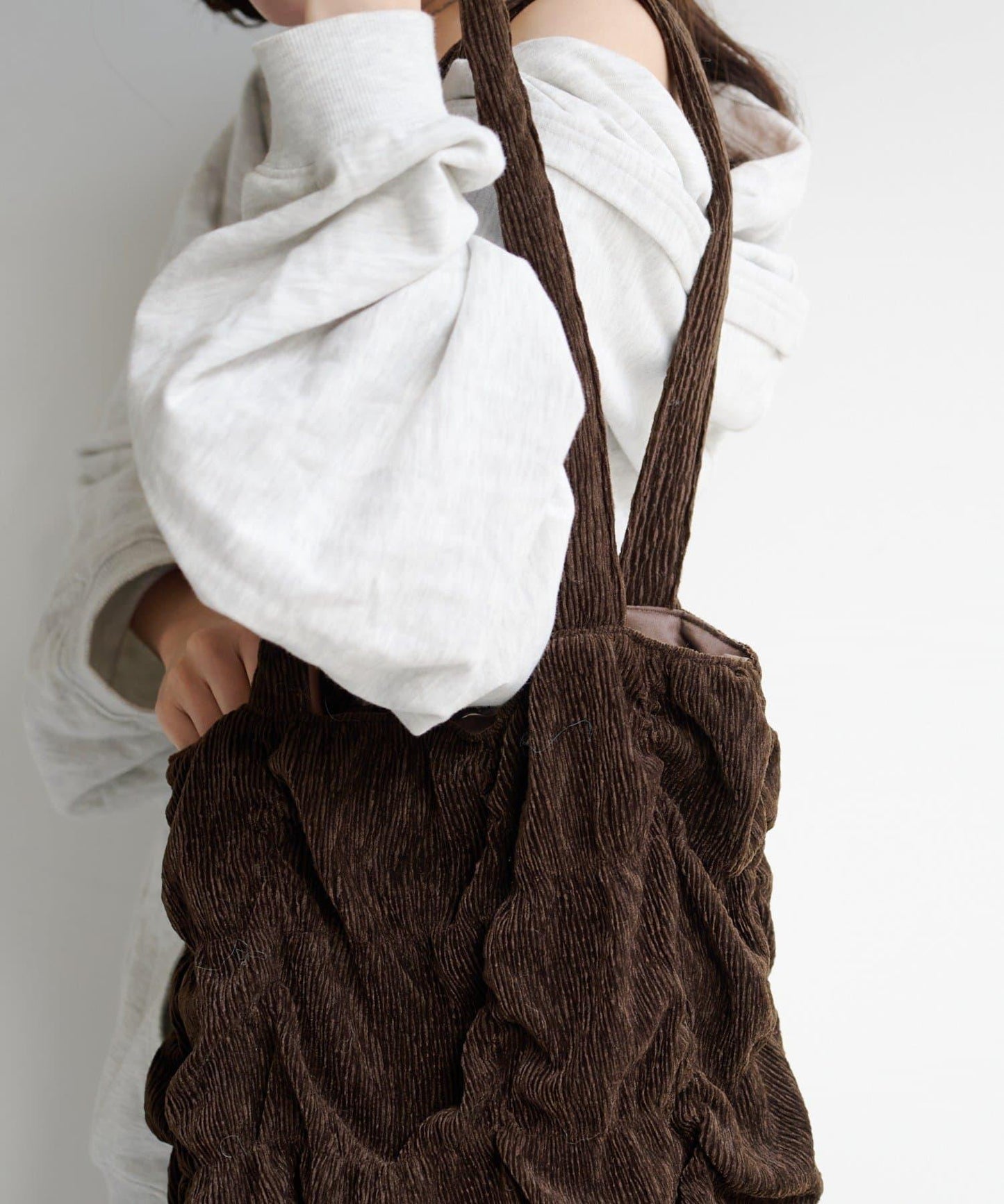 天鵝絨波紋托特包