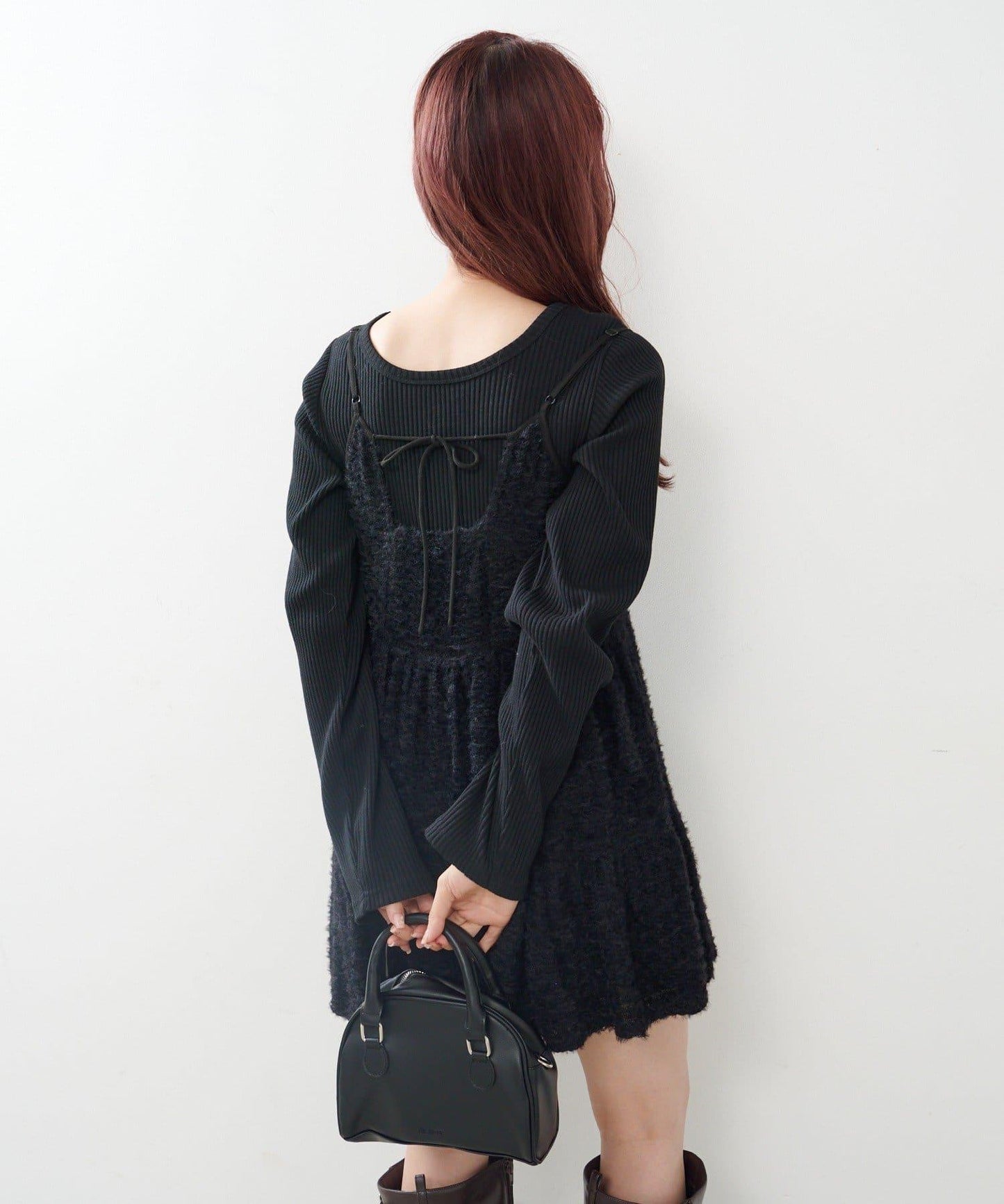 仿皮草長款上衣