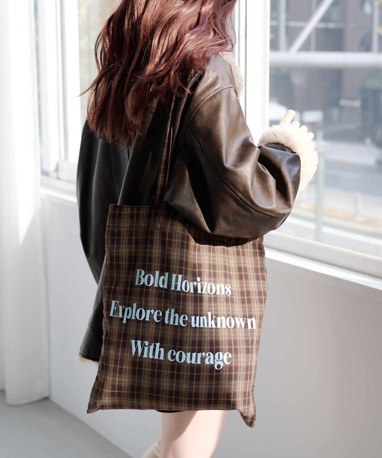 【格紋&豹紋】Logo Muse托特包