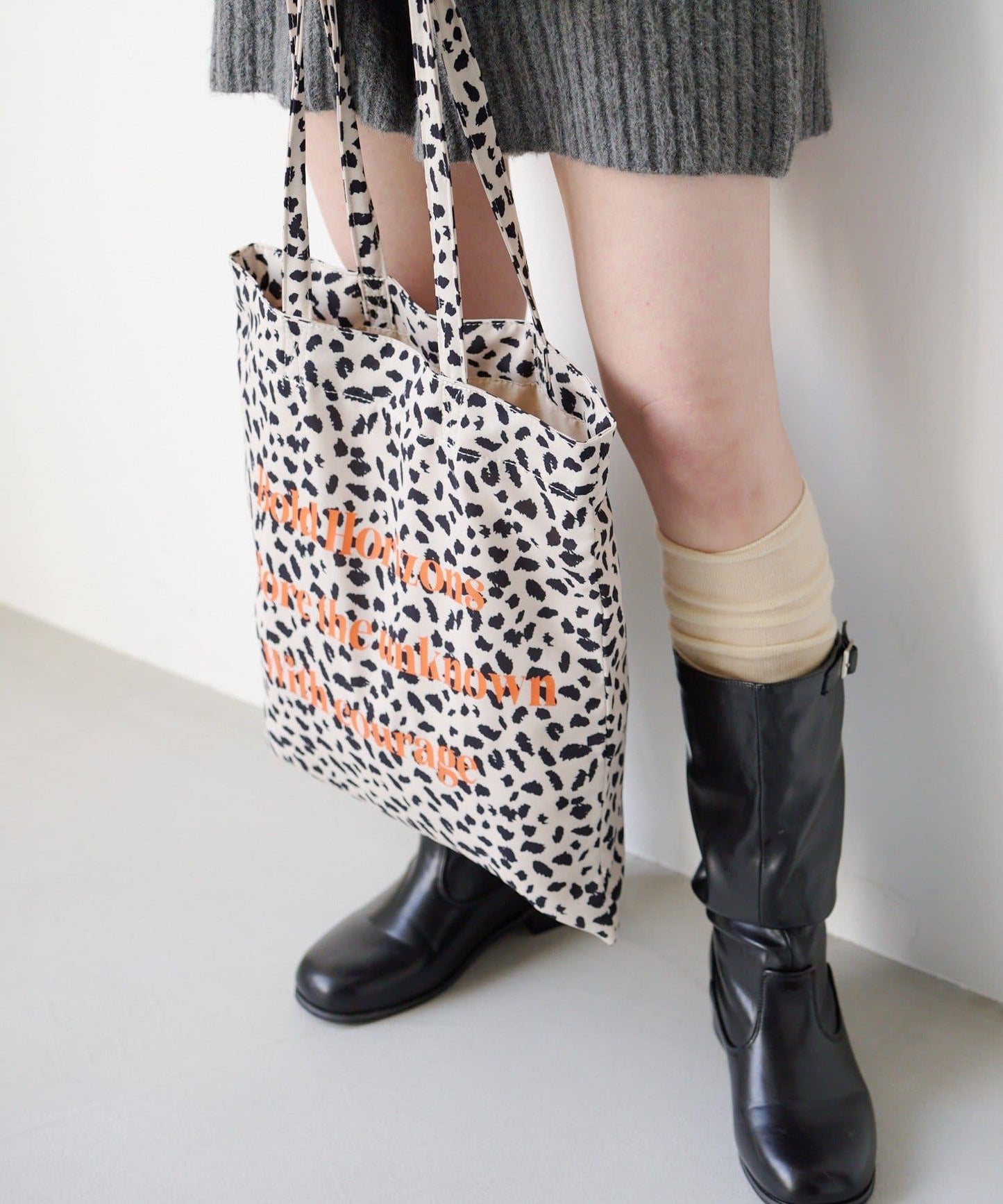 【格紋&豹紋】Logo Muse托特包