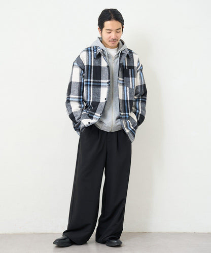 【男女同款】BM格紋加棉襯衫夾克