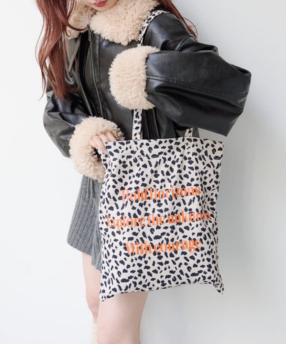 【格紋&豹紋】Logo Muse托特包