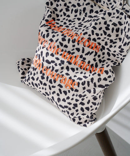 【格紋&豹紋】Logo Muse托特包