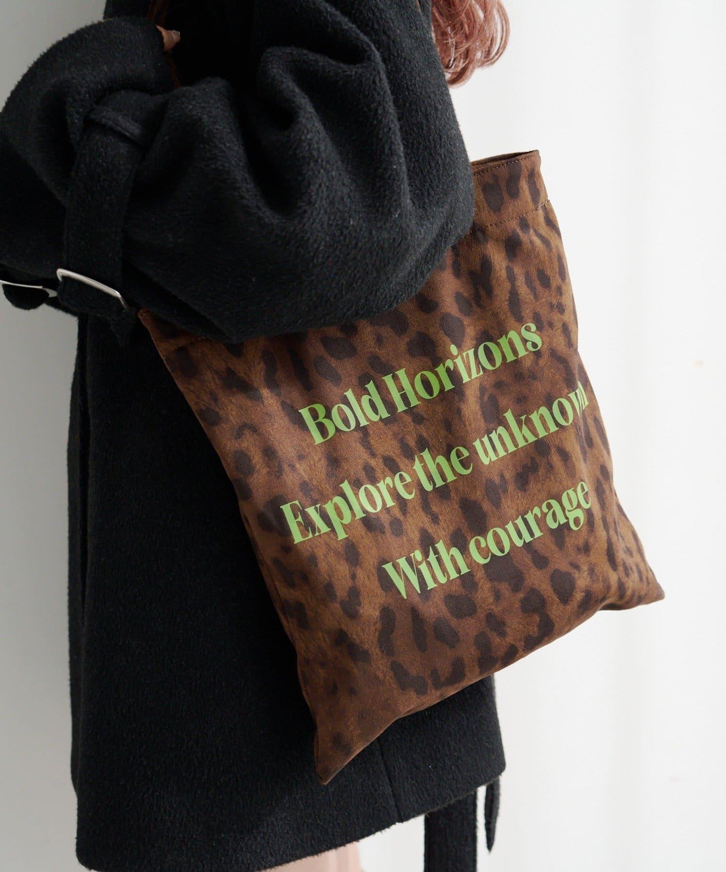 【格紋&豹紋】Logo Muse托特包