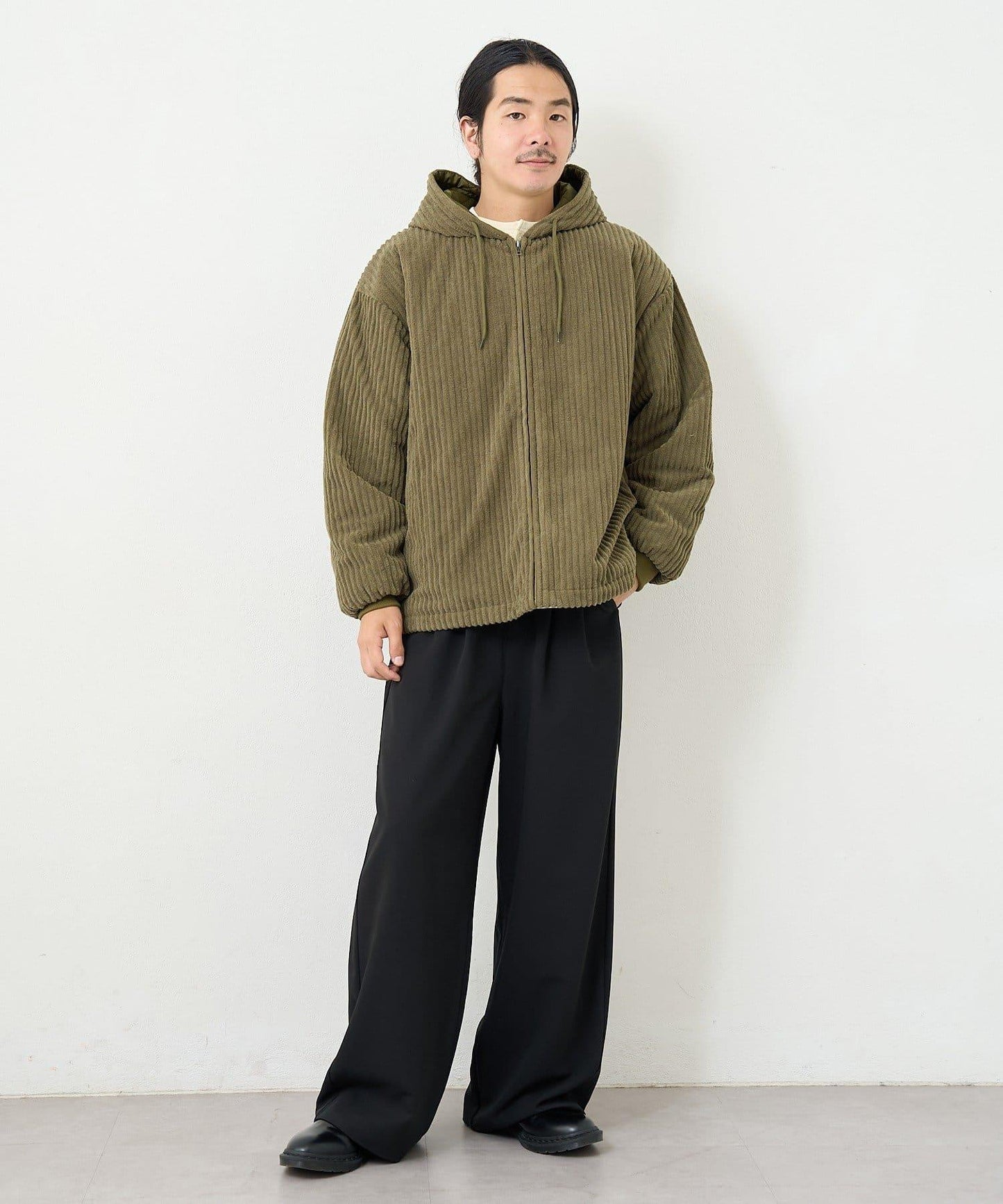 【男女同款】BM燈芯絨加棉連帽外套