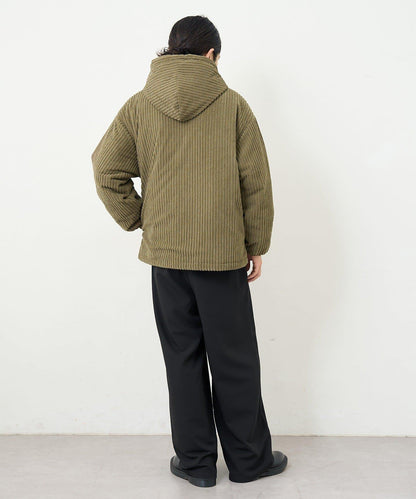 【男女同款】BM燈芯絨加棉連帽外套