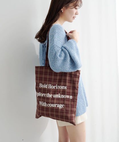 【格紋&豹紋】Logo Muse托特包