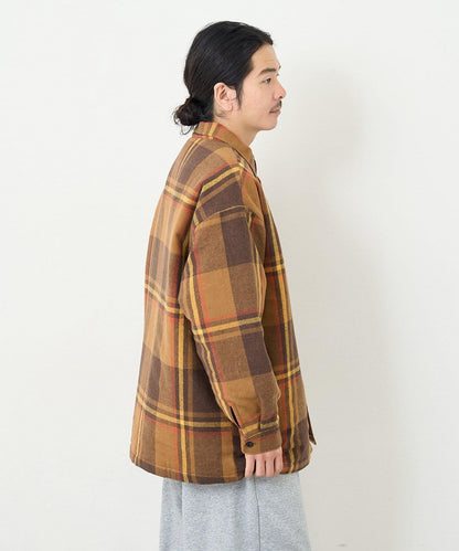 【男女同款】BM格紋加棉襯衫夾克