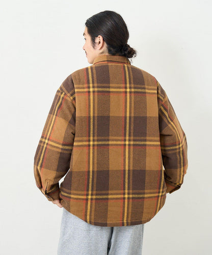 【男女同款】BM格紋加棉襯衫夾克