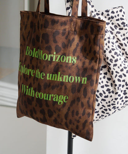 【格紋&豹紋】Logo Muse托特包