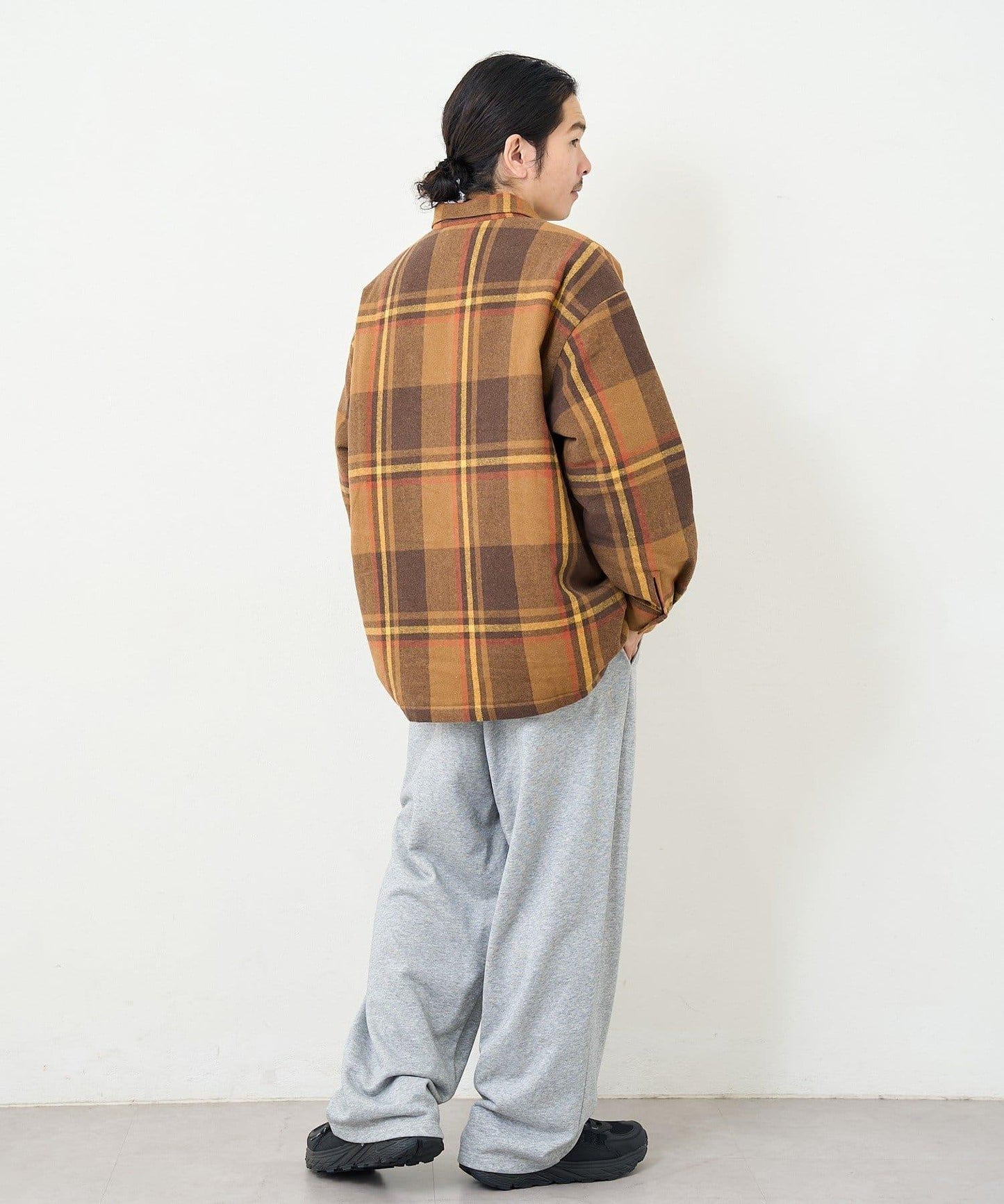 【男女同款】BM格紋加棉襯衫夾克