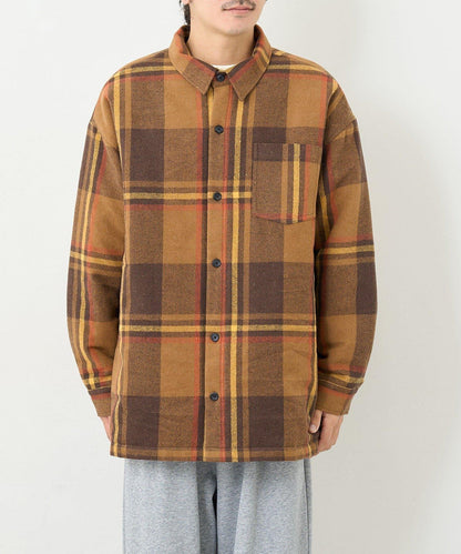 【男女同款】BM格紋加棉襯衫夾克