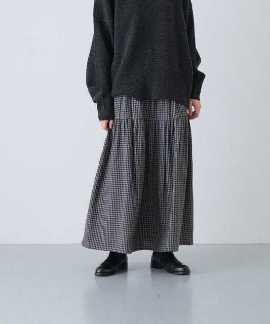 格紋層疊半身裙