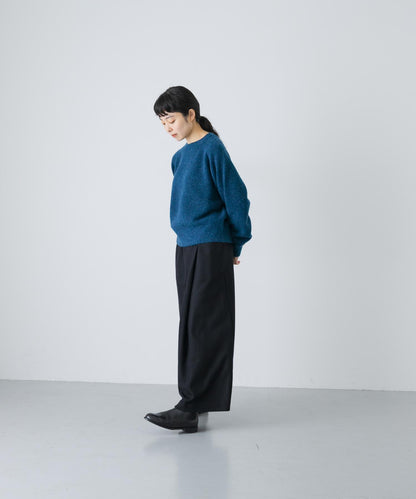 羊毛剪裁直筒裙