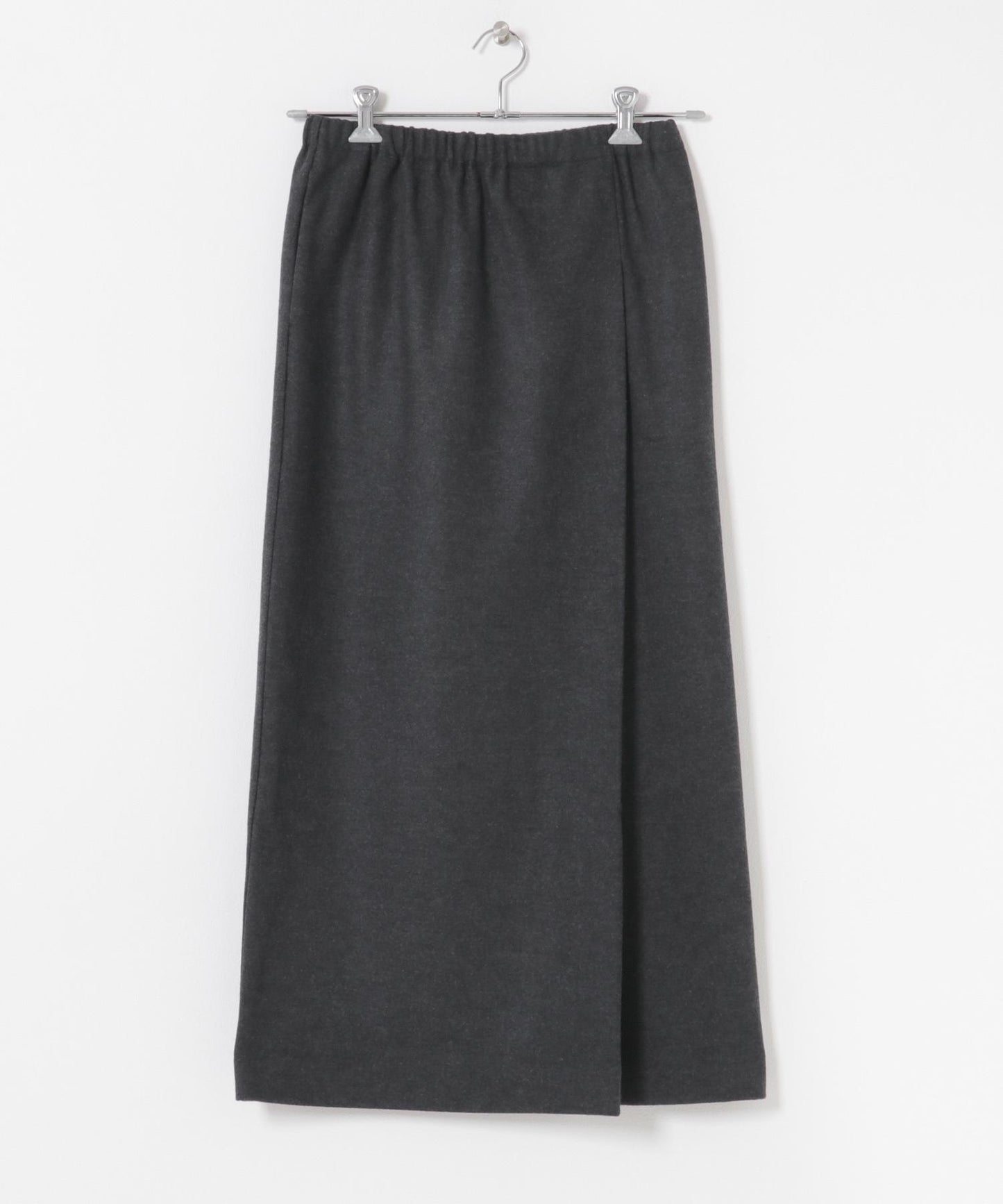 羊毛剪裁直筒裙