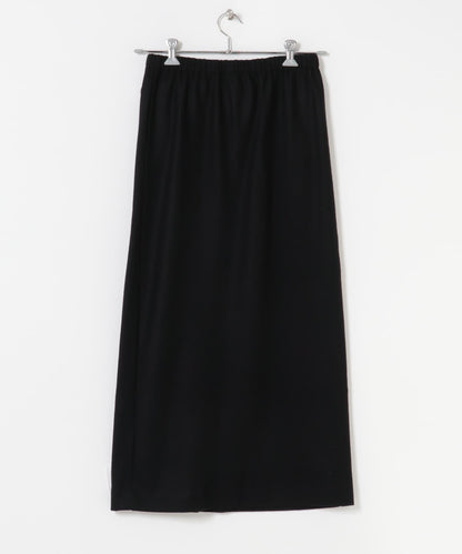 羊毛剪裁直筒裙